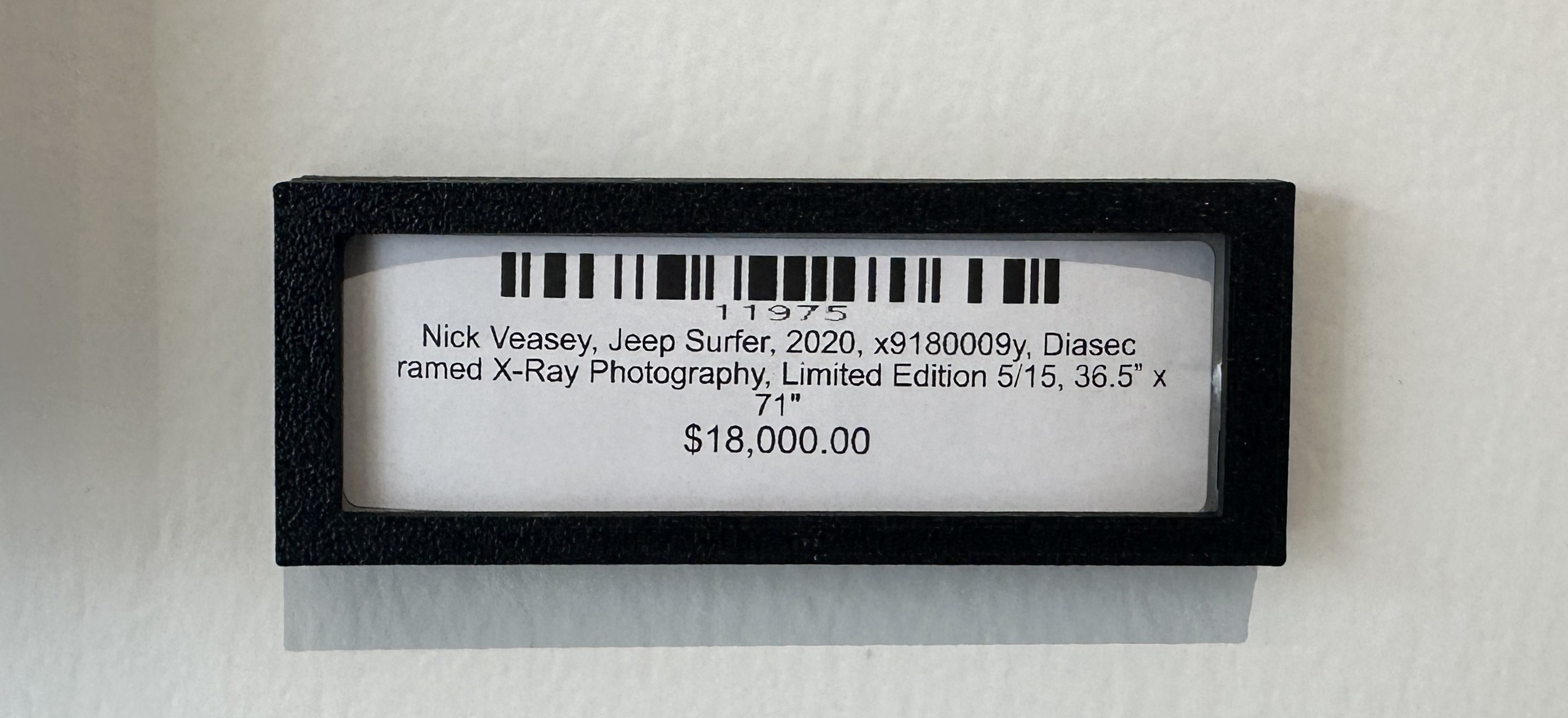 Gallery Label Holder close up